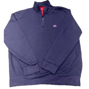 CHAPS Ralph Lauren 1/4 Zip Pullover Sweater Men's Size Medium Blue Fleece